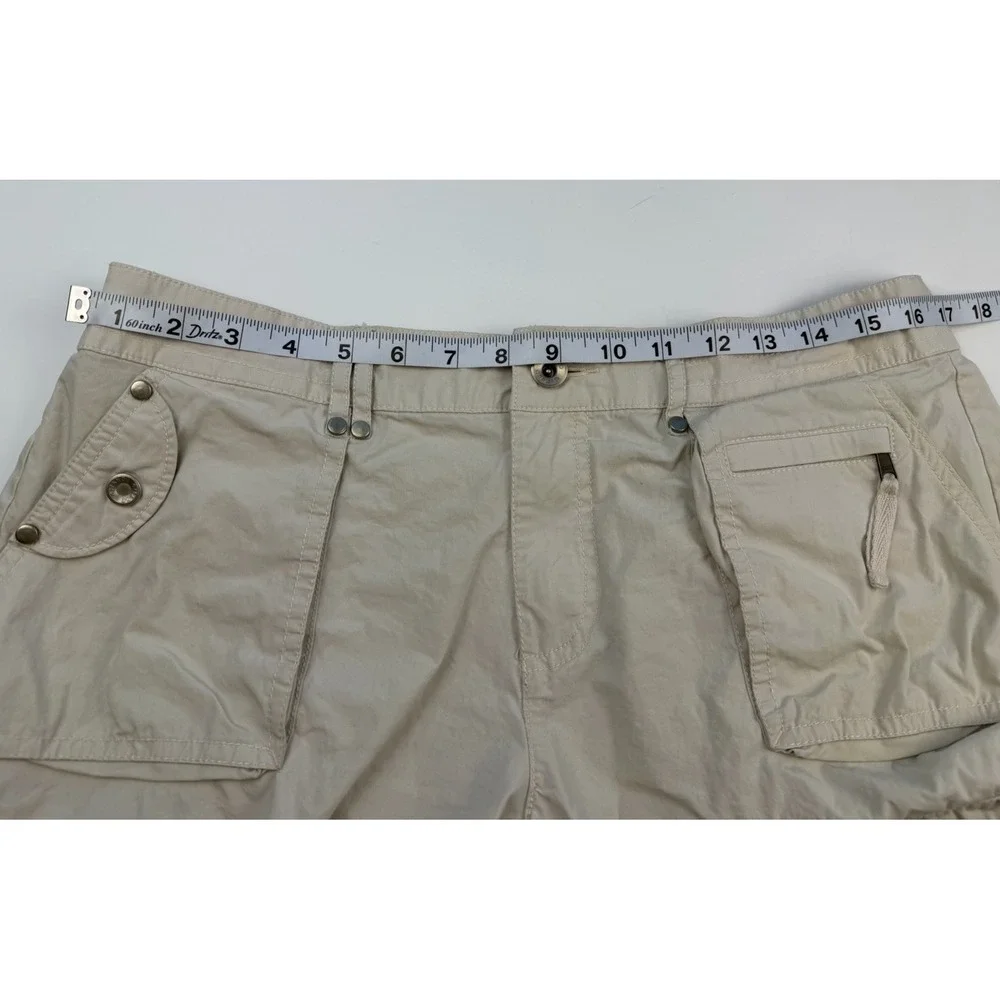 Vintage Y2K Gitano Cargo Bermuda Shorts Womens 12 Khaki Utility Stretch